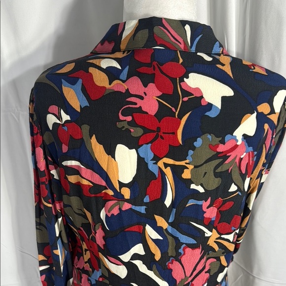 ba&sh “Lady” Abstract Floral Shirt Dress L - Picture 7 of 11